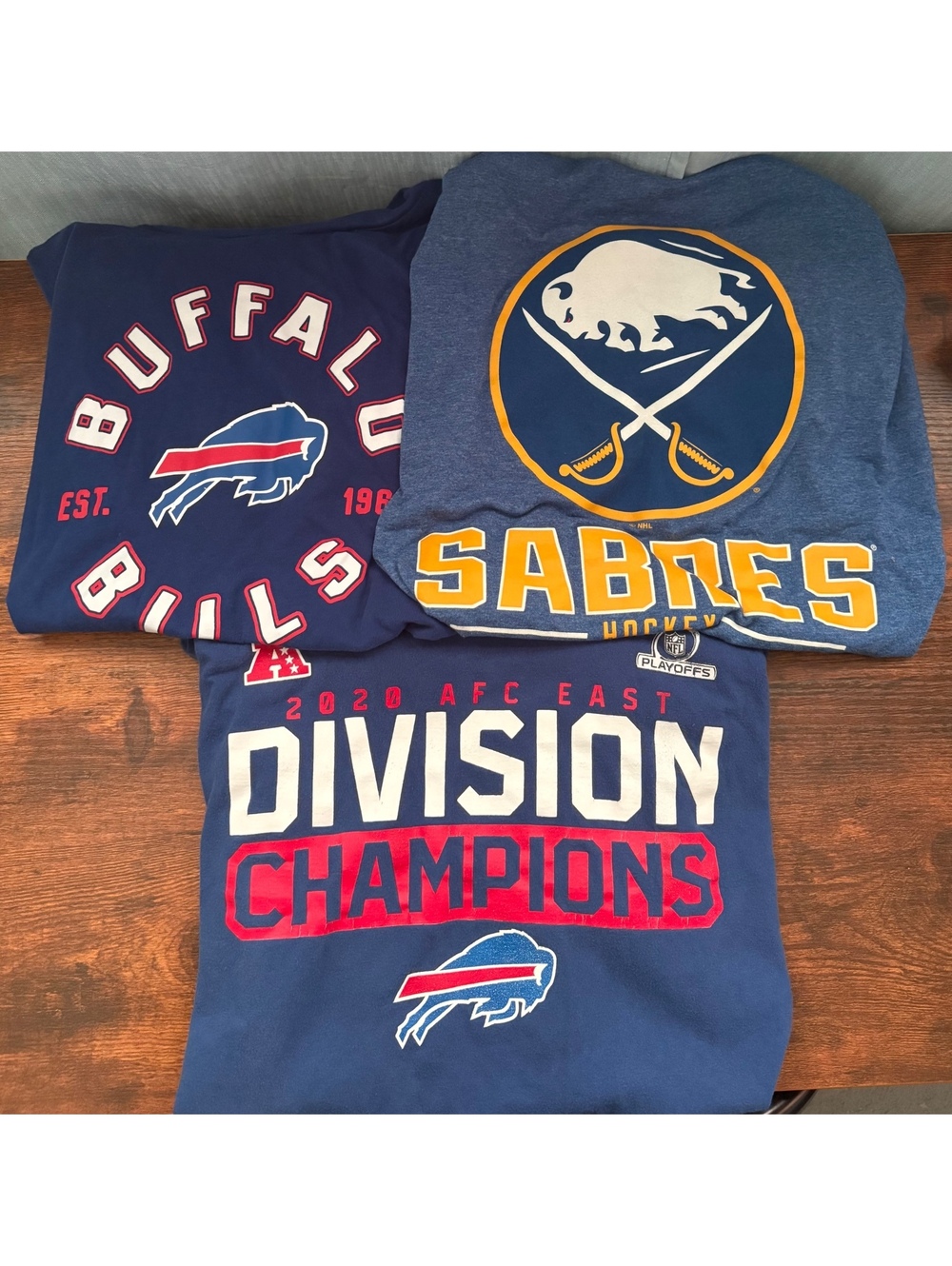Buffalo Bills 3-Pack T-Shirts Size Large